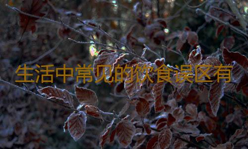 生活中常见的饮食误区有哪些