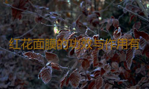 红花面膜的功效与作用有什么